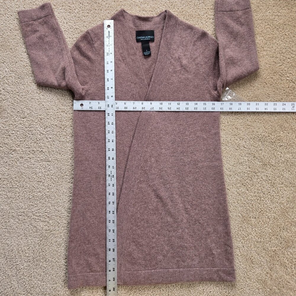 NWOT Cynthia Rowley 100% Cashmere Cardigan 3/4 Sleeves - Picture 5 of 10